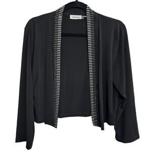 Calvin Klein Black Women's Sweater with Studded Trim